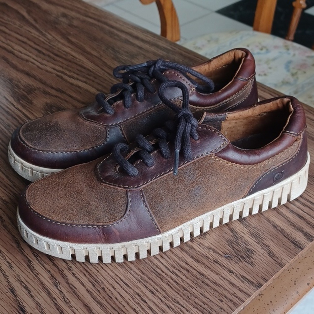 Born BEGA Brown Siena Rafter Shoes Size 7